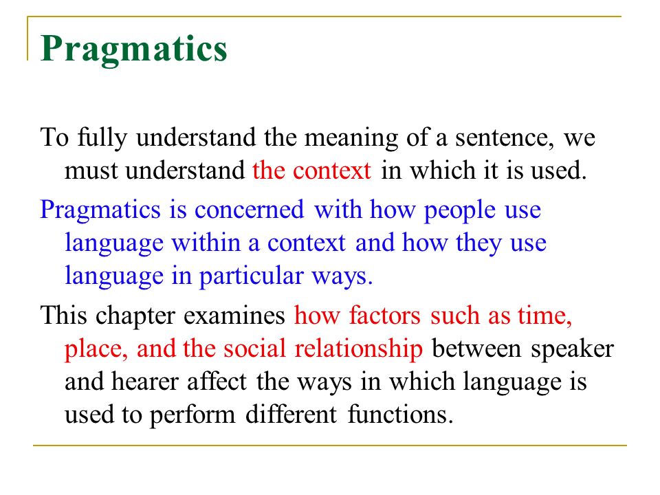 Introduction to Linguistics Chapter 6 Pragmatics ppt video